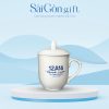 Cốc Sứ Bát Tràng Có Nắp In Logo Quà Tặng Về Trường SG-CS16