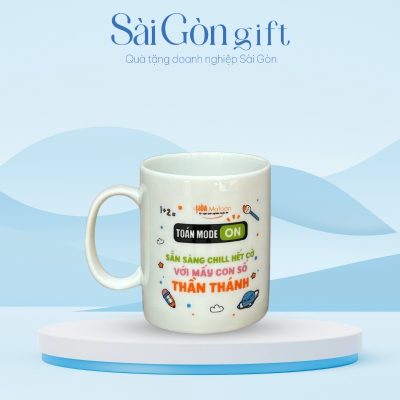 Cốc Sứ Trắng Quai C In Logo Quà Tặng Quảng Cáo SG-CS18
