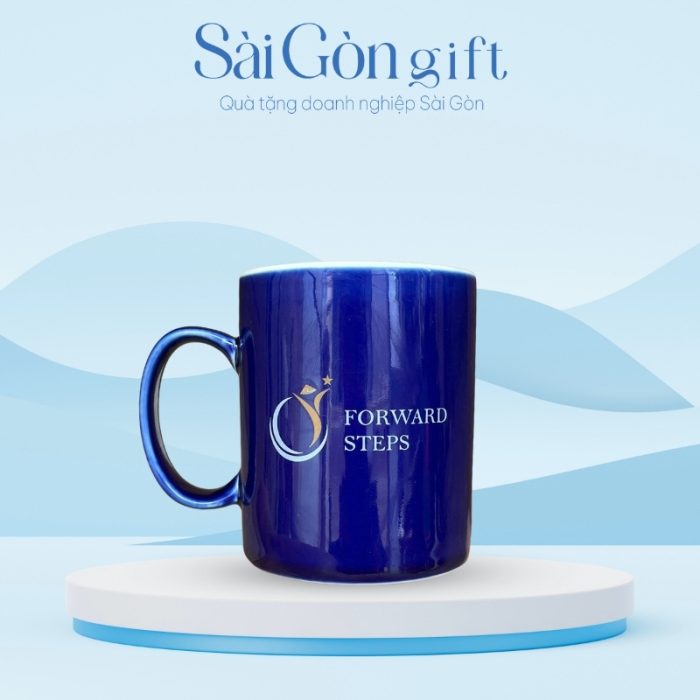 Cốc Sứ Màu Dáng Trụ Quai C In Logo Quà Tặng Khách Hàng SG-CS20