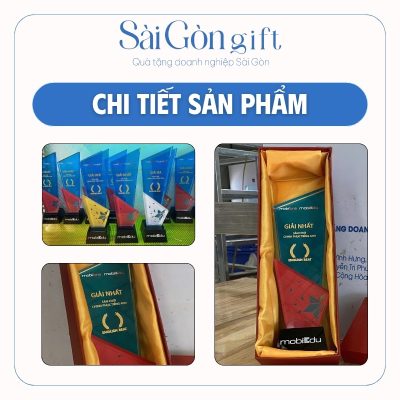 Biểu Trưng Pha Lê Vinh Danh Thành Tích In Logo Quà Tặng Ngành Giáo Dục SG-KNC04