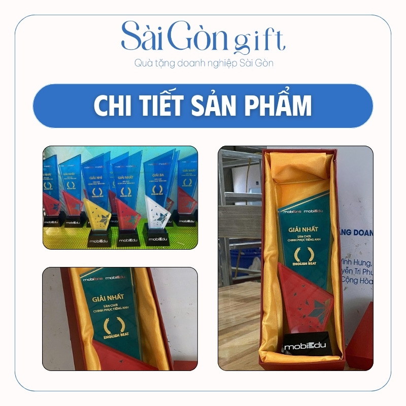Biểu Trưng Pha Lê Vinh Danh Thành Tích In Logo Quà Tặng Ngành Giáo Dục SG-KNC04
