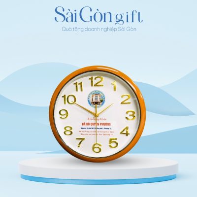 Đồng Hồ Treo Tường 30cm In Logo Quà Tặng Khách Hàng SG-DH06