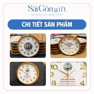 Hình ảnh thực tế đồng hồ in logo quà tặng khách hàng