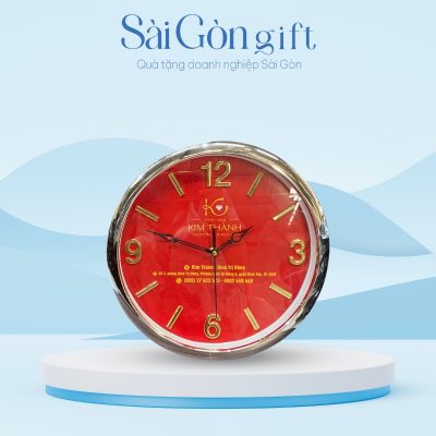 Đồng Hồ Treo Tường 30cm In Logo Quà Tặng Khách Hàng SG-DH07