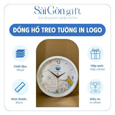 Đặc điểm đồng hồ màu trắng in logo
