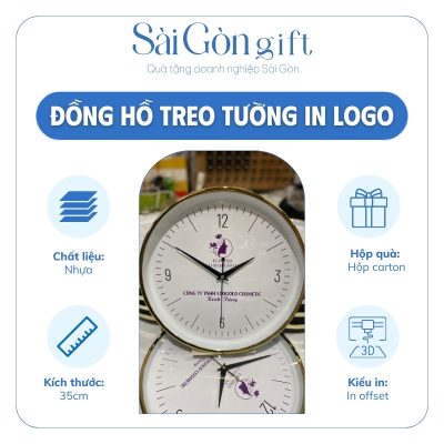 Thông số quà tặng đồng hồ in logo