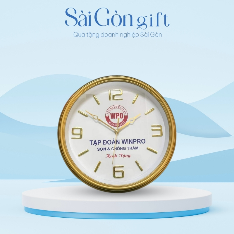 Đồng Hồ Treo Tường 35cm In Logo Quà Tặng Khách Hàng SG-DH10