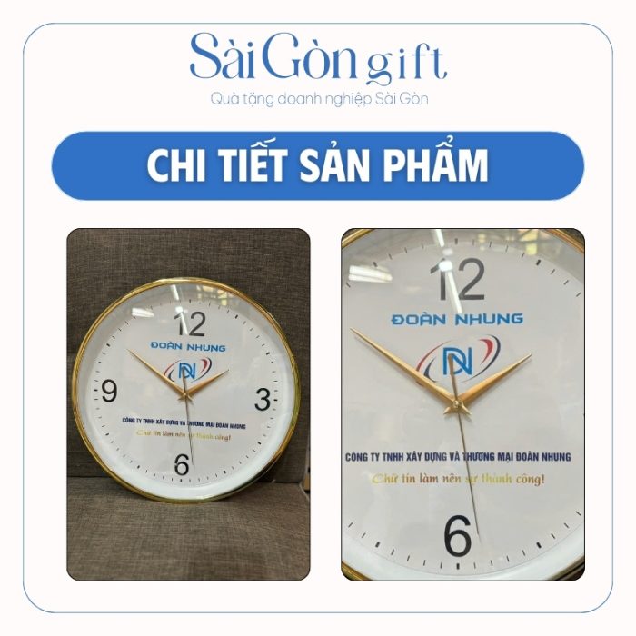 Hình ảnh thực tế đồng hồ và logo in offset trên sản phẩm