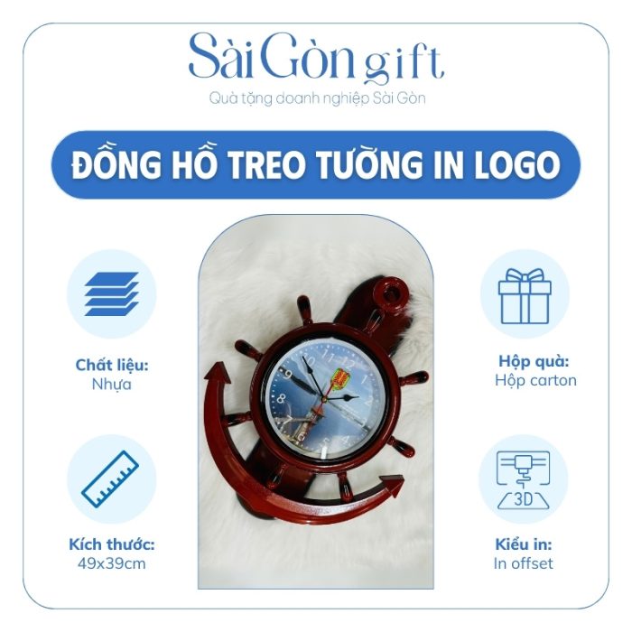 Đặc điểm đồng hồ treo tường in logo