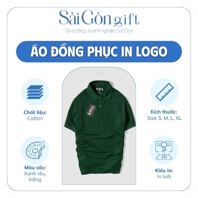 đặc điểm Áo Thun Polo Trơn 1 Màu In Logo Quà Tặng Nhân Viên SG-A01