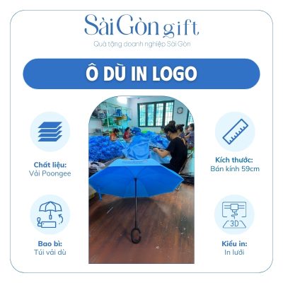 đặc điểm Dù Gấp Ngược In Logo Quà Tặng Ngân Hàng SG-OD03
