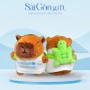Gấu Bông Capybara Đeo Túi Rùa Kèm Móc Khóa In Logo Quà Tặng Hội Thảo SG-GB03