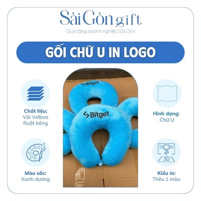 đặc điểm Gối Chữ U Kê Cổ In Logo Quà Tặng Nhân Viên SG-G03