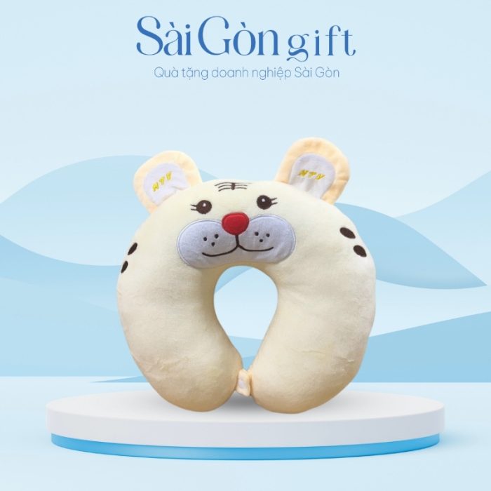 Gối Chữ U Hình Thú Thêu Logo Quà Tặng Du Lịch SG-G02