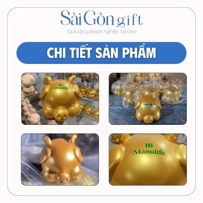 Hình ảnh chi tiết logo và hình dáng heo đất