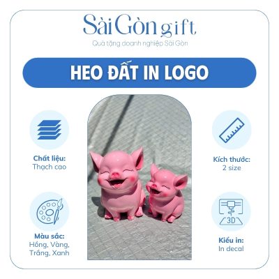Chi tiết kích thước và kiểu in logo trên heo đất