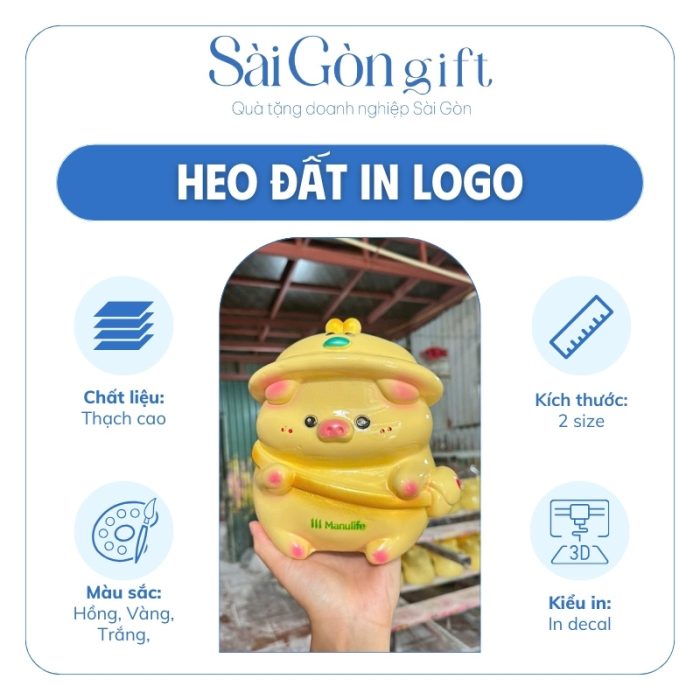 Đặc điểm nổi bật heo đất in logo thương hiệu
