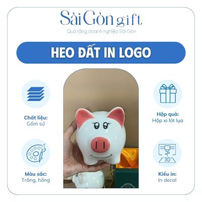 Thông tin chi tiết heo đất gốm sứ in logo