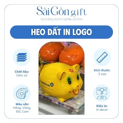Các thông tin nổi bật của heo đất in logo sắc nét