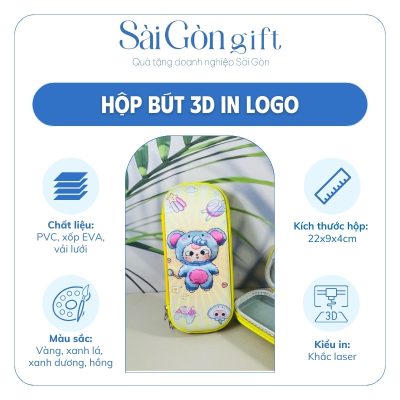 Đặc điểm hộp bút 3D in logo