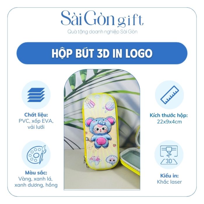 Đặc điểm hộp bút 3D in logo