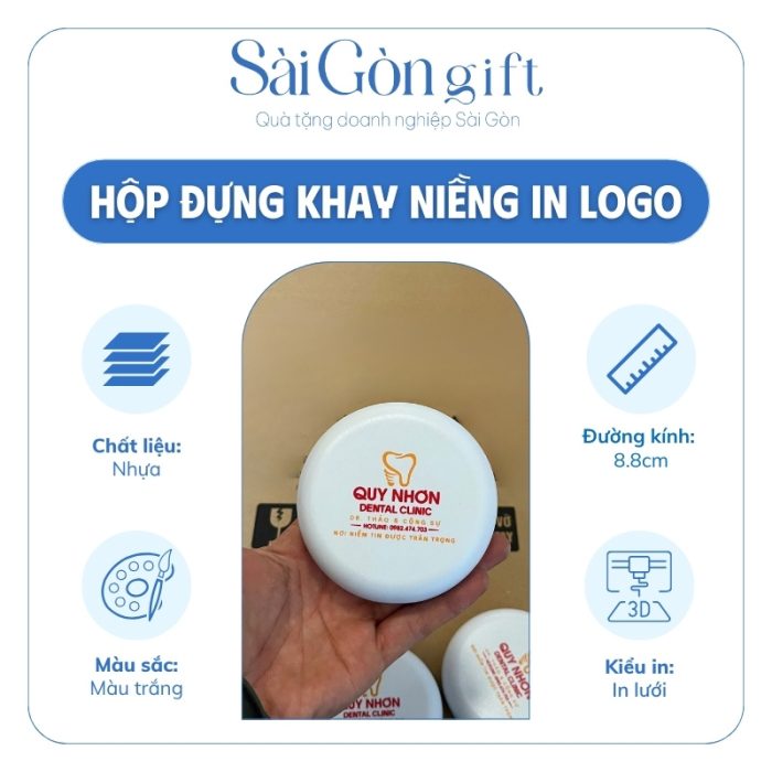 Đặc điểm nổi bật hộp đựng khay niềng răng in logo