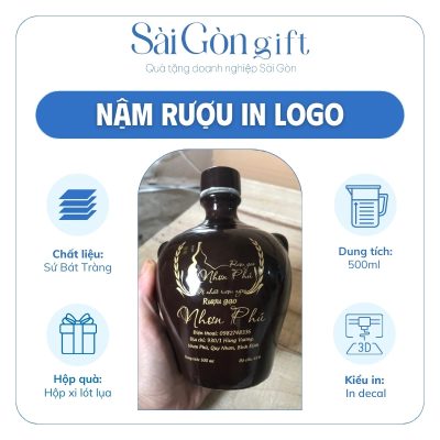 Đặc điểm nậm rượu Bát Tràng in logo