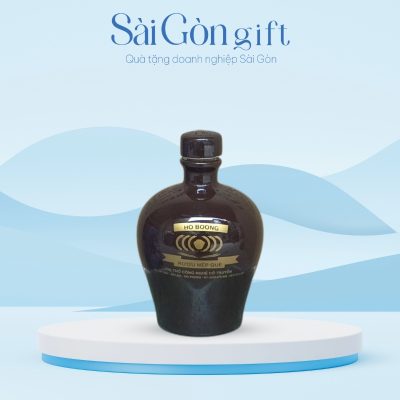 Nậm Rượu Bát Tràng Dáng Trứng Cổ Thấp In Logo Quà Tặng Khách Hàng SG-CR09