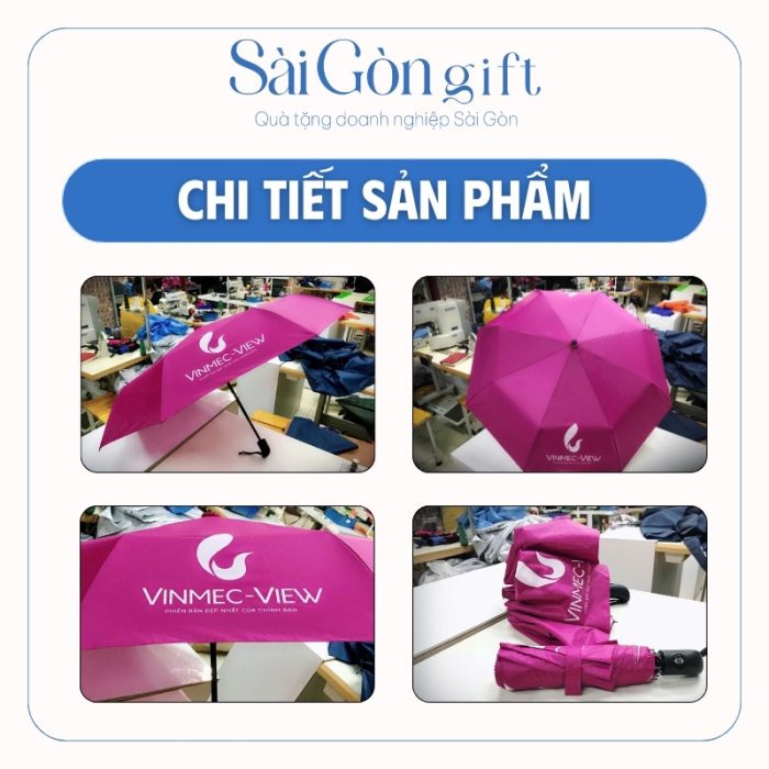chi tiết Dù Gấp 3 Tự Động 2 Chiều In Logo Quà Tặng Y Tế SG-OD11