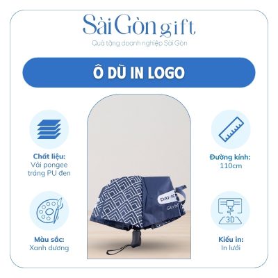 Các thông số nổi bật ô dù in logo