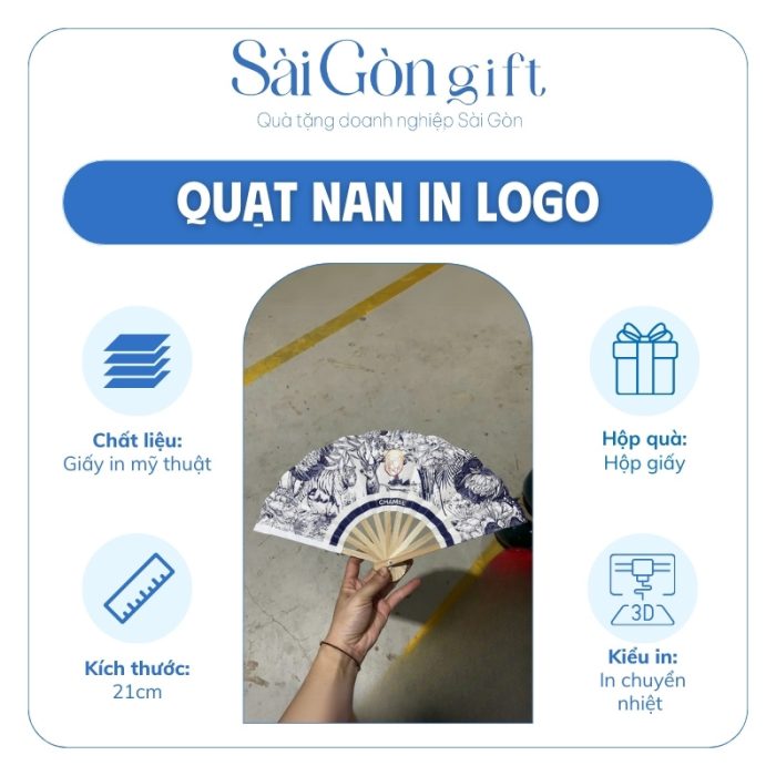 đặc điểm Quạt Nan Tre In Logo Quà Tặng Khách Hàng SG-QN02