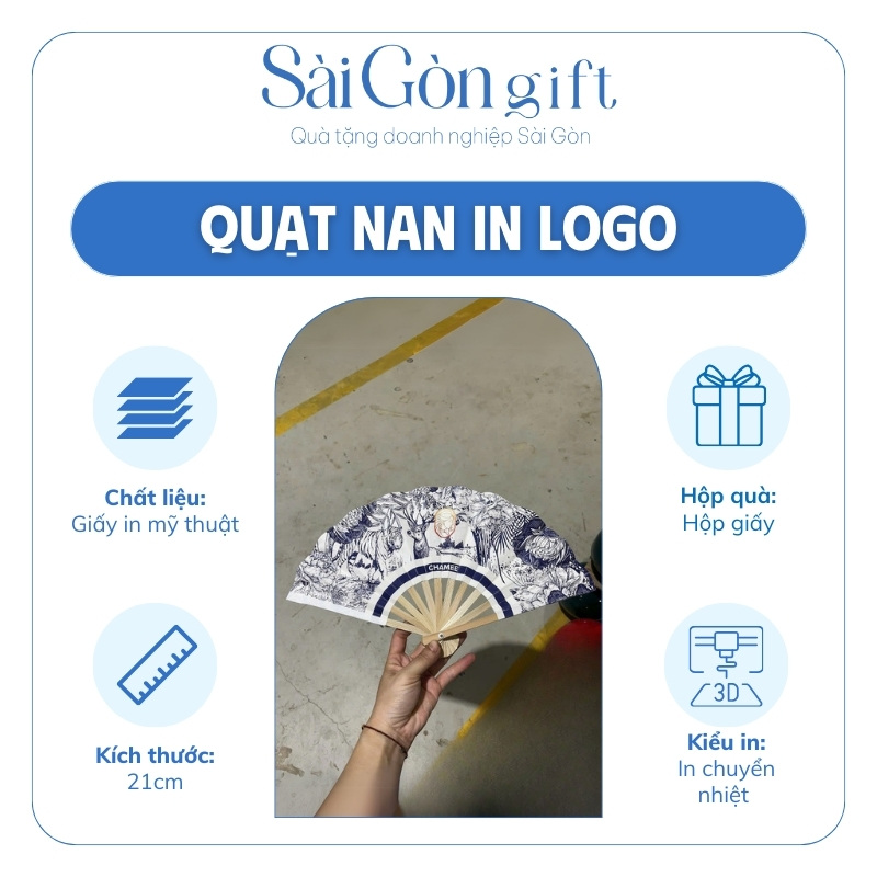 đặc điểm Quạt Nan Tre In Logo Quà Tặng Khách Hàng SG-QN02