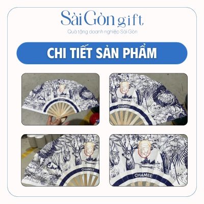 chi tiết Quạt Nan Tre In Logo Quà Tặng Khách Hàng SG-QN02