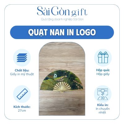 đặc điểm Quạt Nan Tre In Logo Quà Tặng Kỷ Niệm Thành Lập SG-QN01