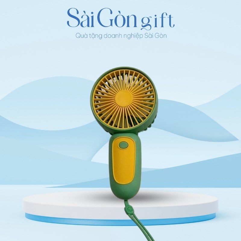 Quạt Điện Mini Có Dây Đeo In Logo Quà Tặng Khách Hàng SG-QD04