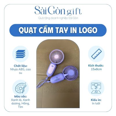 đặc điểm Quạt Điện Mini Có Dây Đeo In Logo Quà Tặng Khách Hàng SG-QD04