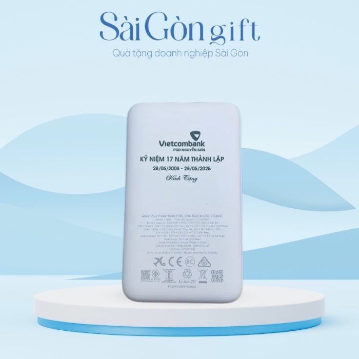 Sạc Dự Phòng Thương Hiệu Anker In Logo Vietcombank Quà Tặng Kỷ Niệm SG-SDP04