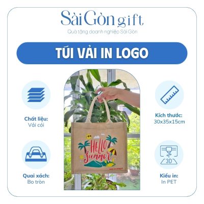 Đặc điểm nổi bật túi vải cói in logo quà tặng