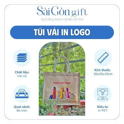 Đặc điểm nổi bật túi vải cói in logo quà tặng