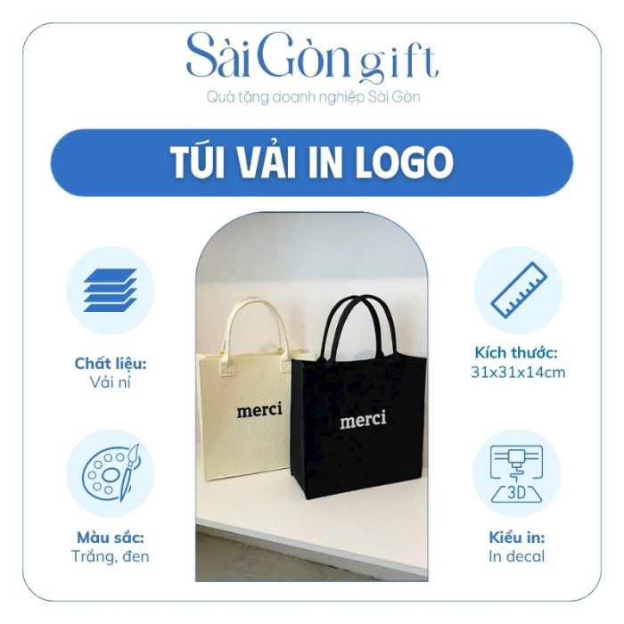 Đặc điểm túi vải merci in logo