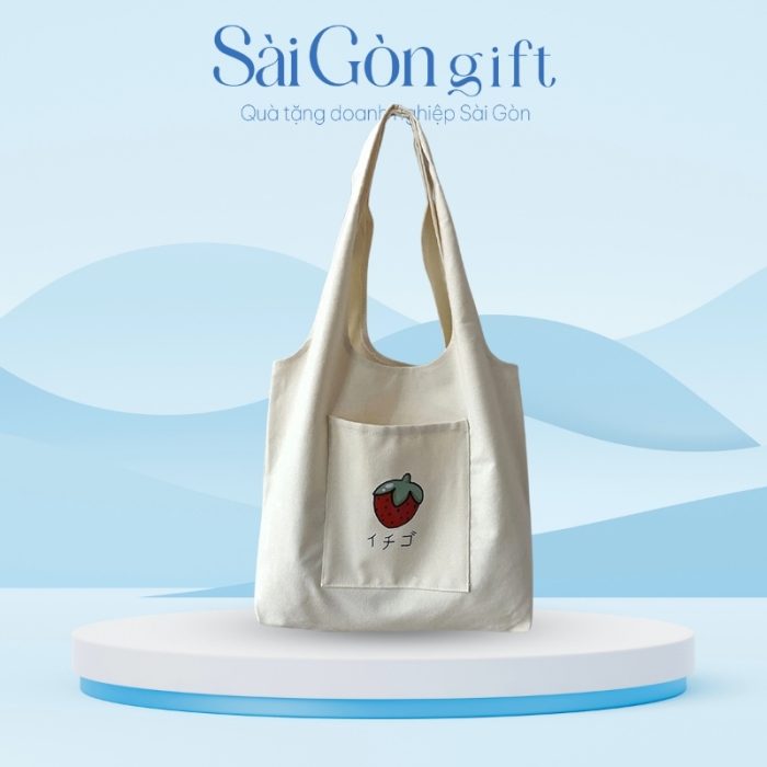 Túi Canvas 2 Ngăn In Logo Quà Tặng Quảng Cáo SG-TV02