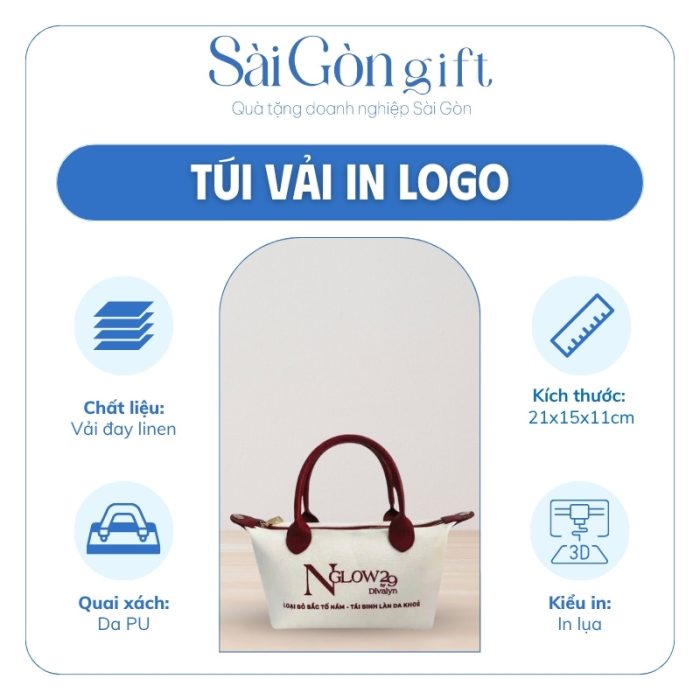 Thông số sản phẩm túi vải in logo quà tặng khách hàng