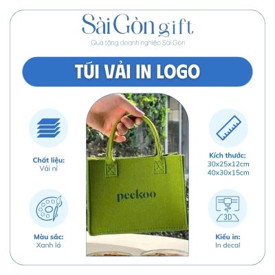 Thông tin cụ thể túi vải nỉ in logo