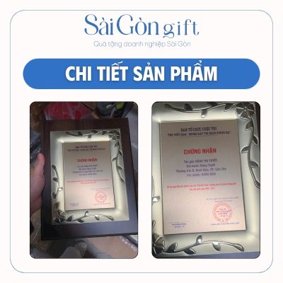 Bảng Vinh Danh Thành Tích Gỗ Đồng In Logo Quà Tặng Kỷ Niệm SG-KNC11