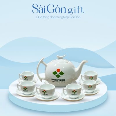 Bộ Trà Dáng Cành Bưởi In Logo Quà Tặng Đối Tác SG-AC14