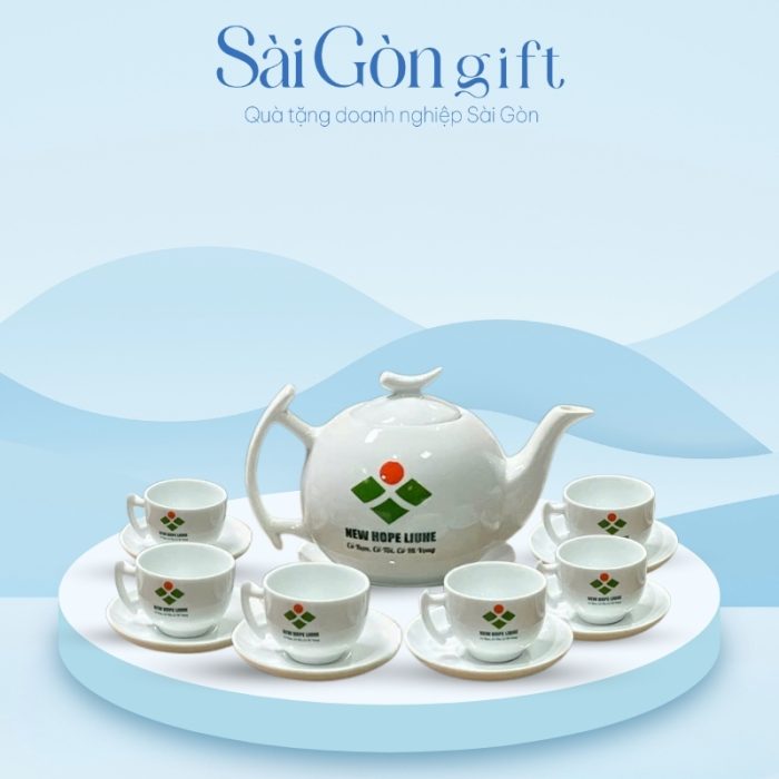 Bộ Trà Dáng Cành Bưởi In Logo Quà Tặng Đối Tác SG-AC14