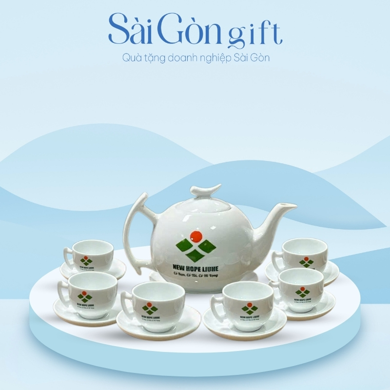 Bộ Trà Dáng Cành Bưởi In Logo Quà Tặng Đối Tác SG-AC14