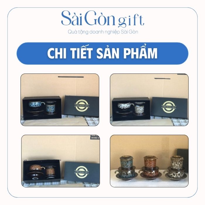 Bộ Phin Cà Phê Men Hỏa Biến In Logo Quà Tặng Khách Hàng SG-BP03