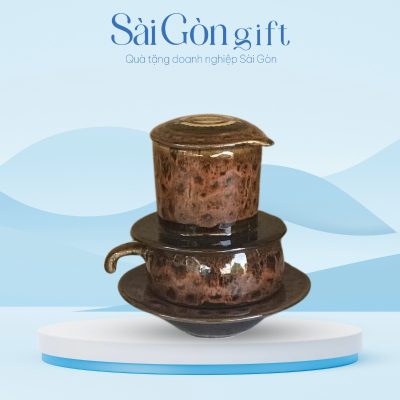 Bộ Phin Cà Phê Men Hỏa Biến In Logo Quà Tặng Khách Hàng SG-BP03