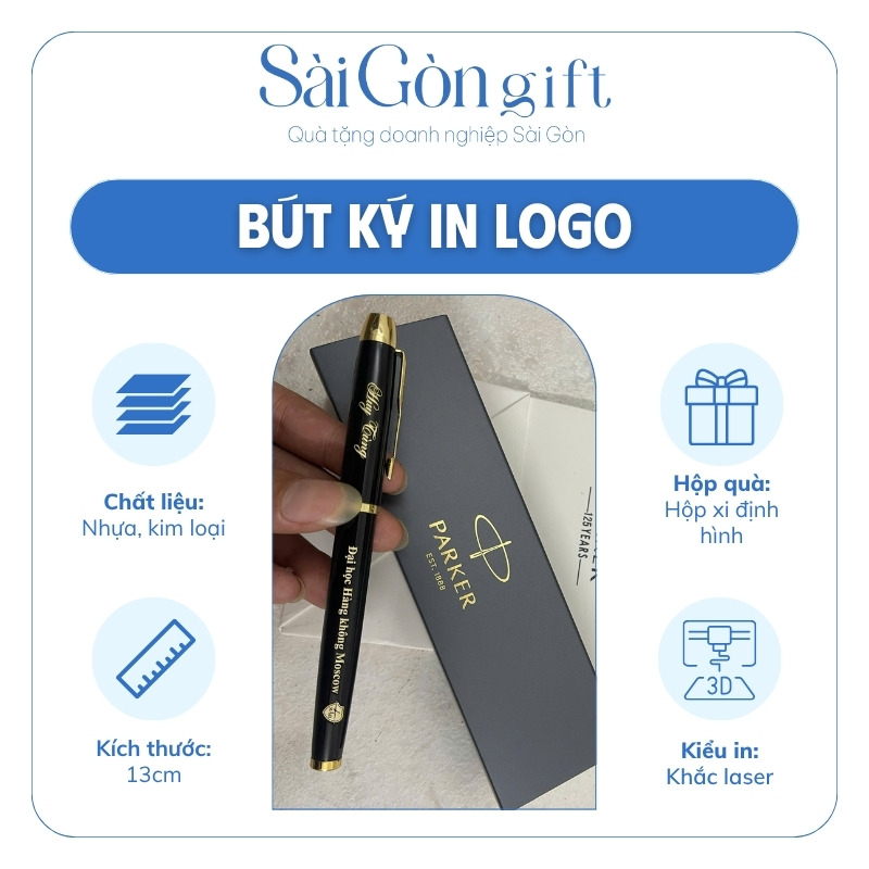 Bút Ký Khoen Vàng Trơn In Logo Quà Tặng Giáo Dục SG-BK03